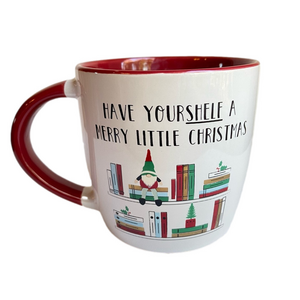 Barnes and Noble book lovers mug Have Yourshelf a Merry Little Christmas 16 oz